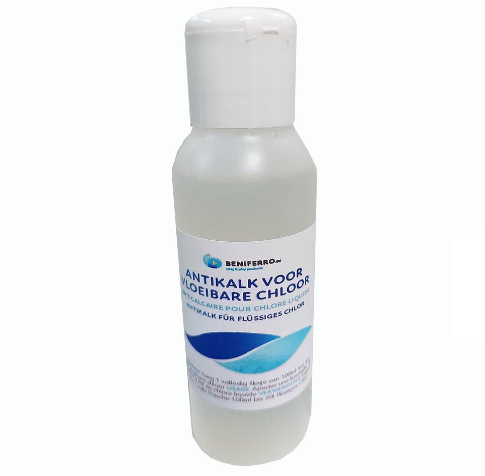 Antikalk voor chloorpompen – voorkomt kalkaanslag bij gebruik van vloeibare chloor in zwembaden - Pooltronics - ZWCX1233