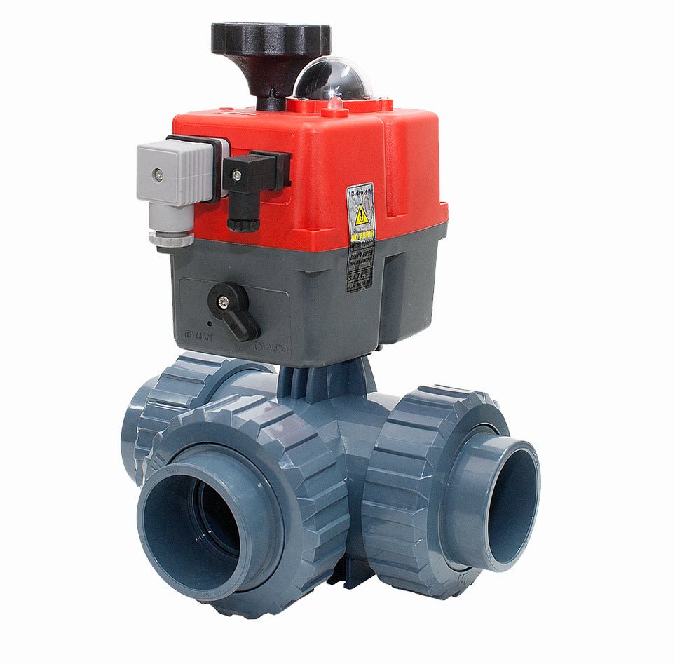 Automatische driewegkraan Hidro voor slimme zwembadverwarming via zonnecollectoren of warmtepomp - Pooltronics - ZVZX2180-P