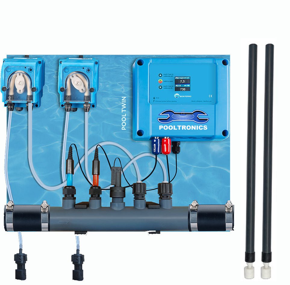 POOLTRONICS CHLOOR: Automatisch Chloor en Ph Dosering Systeem voor Zwembad - Pooltronics - ZWMX7528 - P
