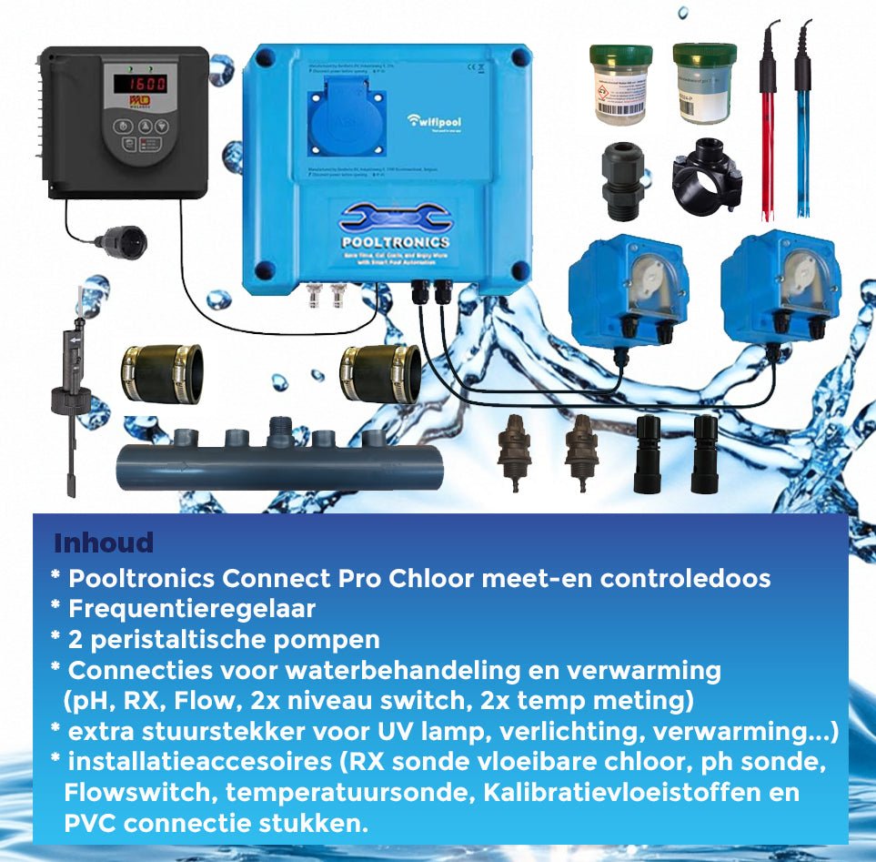 POOLTRONICS ZOUT zelfbouwpakket voor automatische waterbehandeling – zonder elektrolysecel - Pooltronics - BELX7062 - P