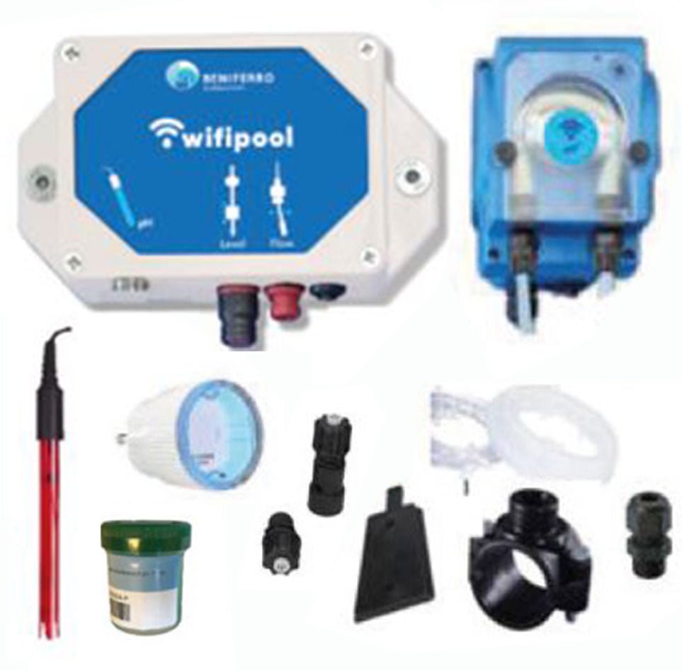 Chloorregeling set voor zwembad – RX module met pomp en accessoires voor nauwkeurige dosering - Pooltronics - ZWPX2327-S