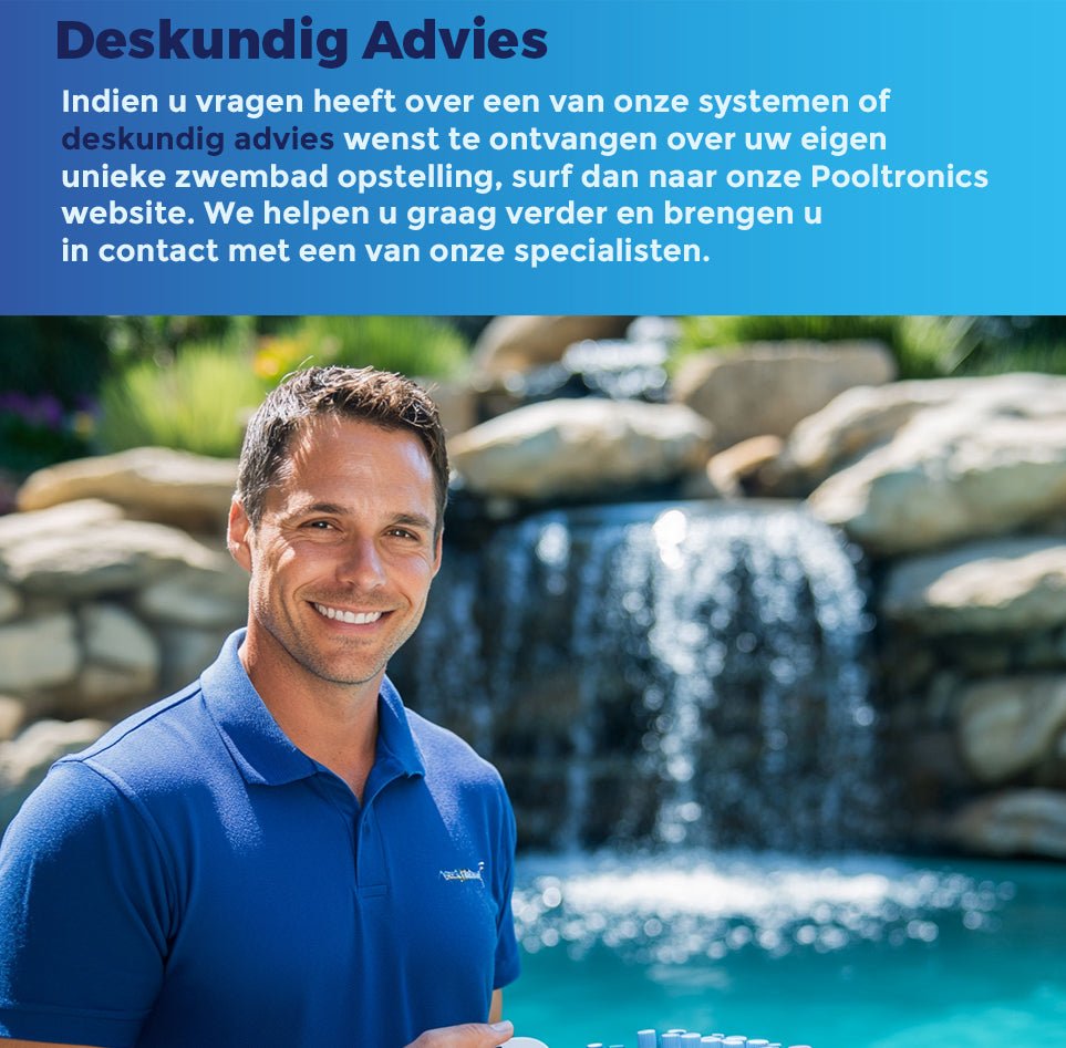 Zoutelectrolyse unit voor zwembaden tot 60m³ – automatische chloorproductie met 20g/h capaciteit - Pooltronics - BELX0020