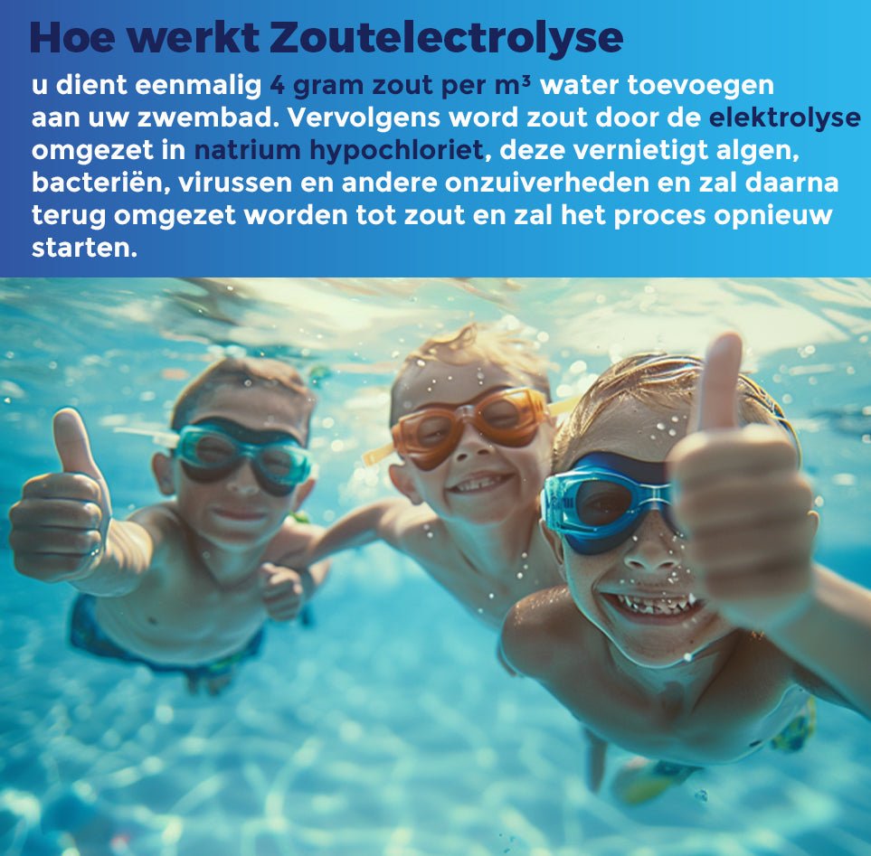 Zoutelectrolyse unit voor zwembaden tot 125m³ – krachtige 42g/h chloorproductie- Pooltronics - BLAX0050